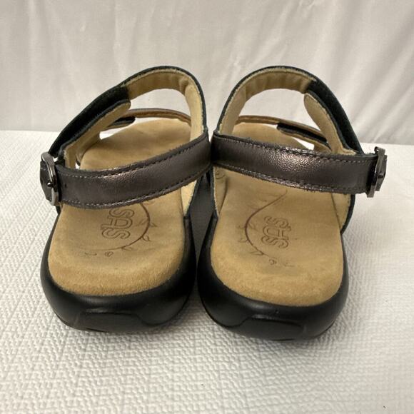 SAS Nudu Sandals Womens Size 8 N Narrow Ankle Strap Bronze Leather Comfort - Picture 4 of 11